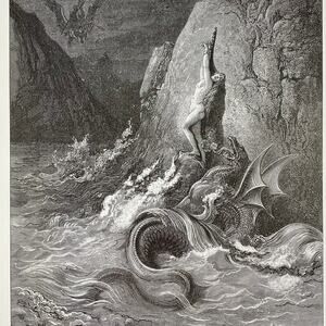 Dore, Orlando Furioso, Angelica, Illustration, Print, Bookplate, ~ 240707-WH 292